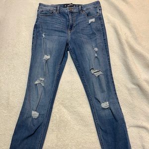 Hollister blue high-rise jeans